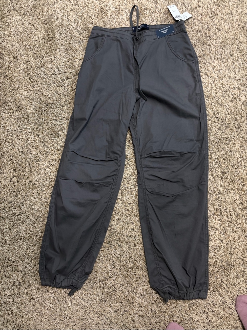 Hollister Charcoal Gray Parachute Pants